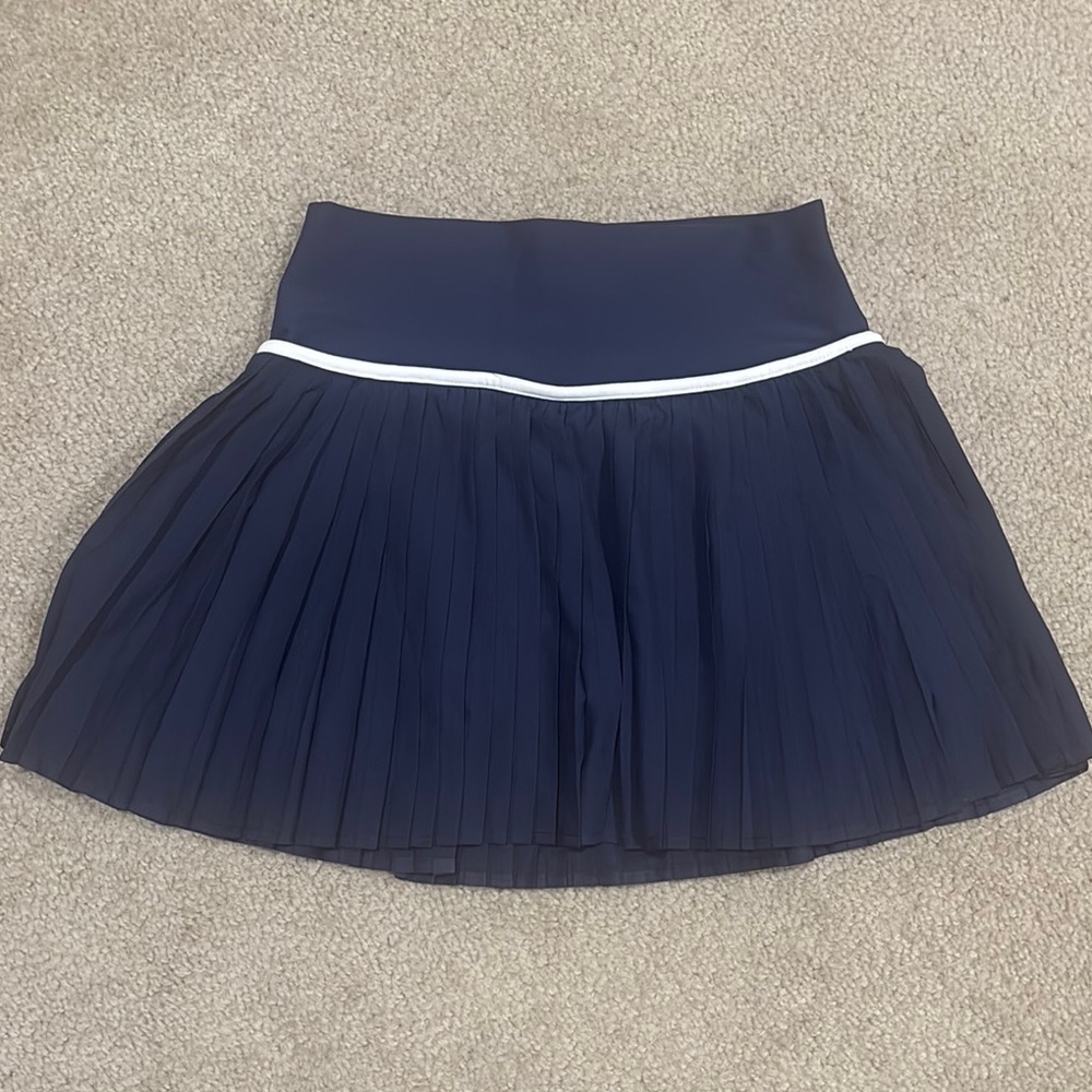 Navy Blue Pleated Women's Skirt TCEC